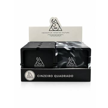 Display Cinzeiro Squadafum Preto Quadrado - 8 unidades