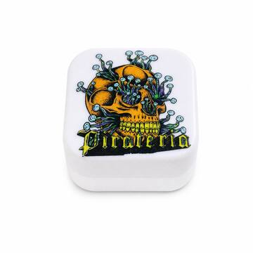 Pote de Vidro Caveira Cabeças de Tricoma — Pirateria
