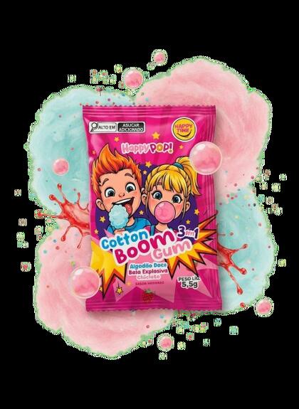 Happy POP Cotton BOM GUM Blueberry 5,5GR — Doces & Sobremesas na DOCIN