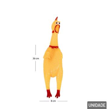 Mordedor para Pet 36cm Frango de Borracha