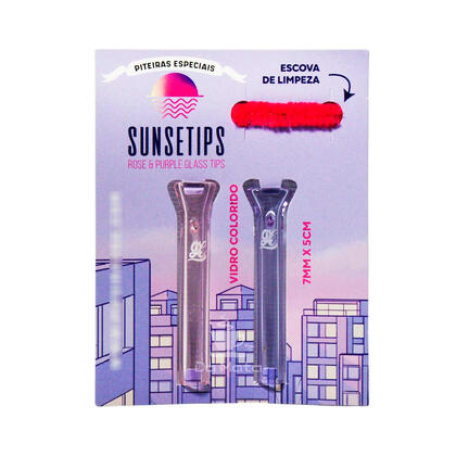 Piteira de Vidro Sunsetips C/ Escova de Limpeza