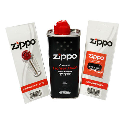 KIT Pedra + Pavio P/ Isqueiro Zippo Original e Fluido