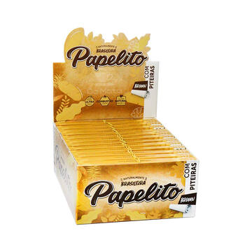 Caixa de Seda Papelito Brown c/ Piteira King Size