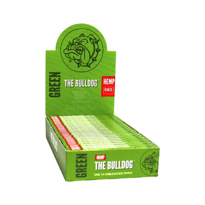 Caixa de Seda The Bulldog Green Eco Hemp 1 1/4
