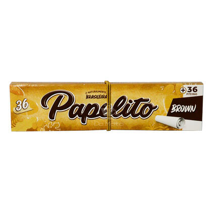Seda Papelito Brown c/ Piteira King Size — Sedas na Da Mata
