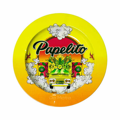 Cinzeiro de Metal Papelito Amarelo — Cinzeiro na Da Mata