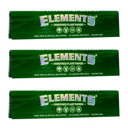 Kit com 3 Sedas Elements Green King Size