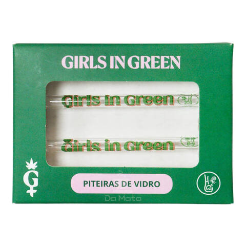 Kit Piteira de Vidro Girls in Green x Hippie Bong 5mm – Da Mata