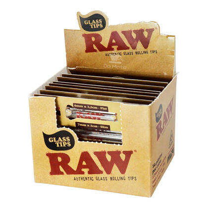 Caixa com 7 cartelas de Piteiras de Vidro Raw