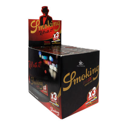 Caixa de Cones Smoking Deluxe King Size x3 — Seda Cone na Da Mata