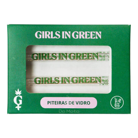 Kit Piteira de Vidro Girls in Green x Hippie Bong 6mm – Da Mata