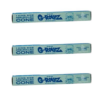 Kit 3 Cone G-Rollz Banksy's Graffiti Blue King Size