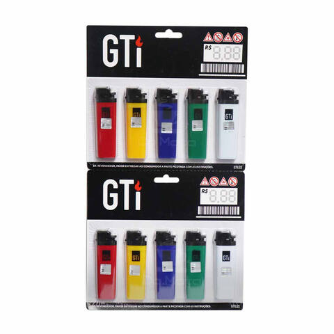 Cartela de Isqueiro GTI Colorido – Da Mata