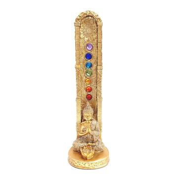 Incensário 7 Chakras Buda Namastê em Resina
