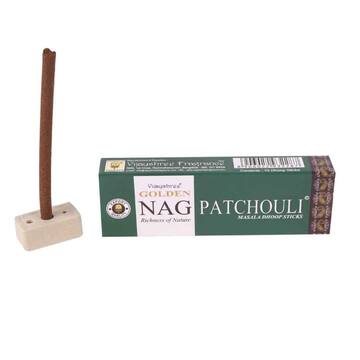 Incenso Dhoop Golden Nag Patchouli – 10 Varetas