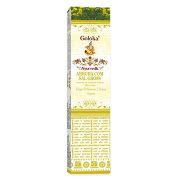 Incenso Goloka Arruda com Sal Grosso Massala 15g