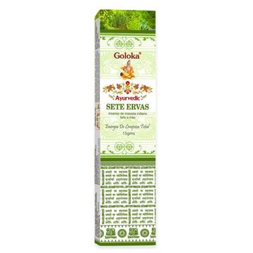 Incenso Goloka Ayurvedic Sete Ervas 15g
