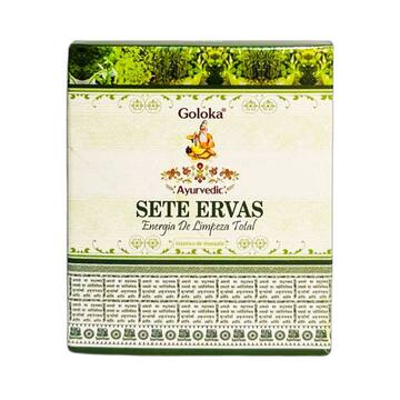 Incenso Cone Cascata Goloka Sete Ervas – 10 Cones