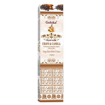 Incenso Goloka Cravo e Canela Massala 15g