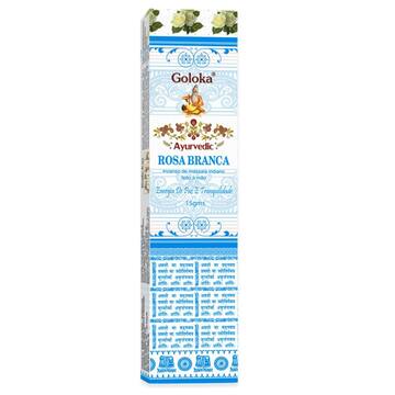 Incenso Goloka Rosa Branca Massala 15g