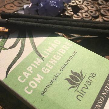 Incenso Natural Nirvana Capim-Limão com Gengibre