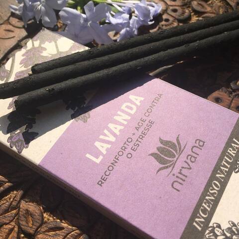 Incenso Natural Nirvana Lavanda – 9 Varetas – Incensou