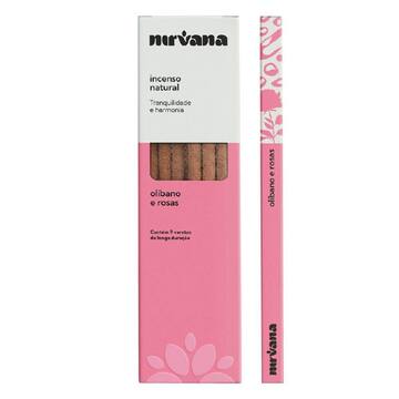 Incenso Natural Nirvana Olíbano e Rosas