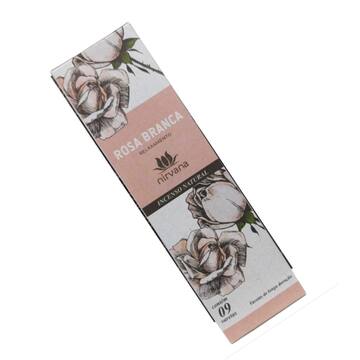 Incenso Natural Nirvana Rosa Branca – 9 Varetas