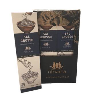 Incenso Natural Nirvana Sal Grosso Limpeza e Proteção