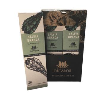 Incenso Natural Nirvana Sálvia Branca – 9 Varetas