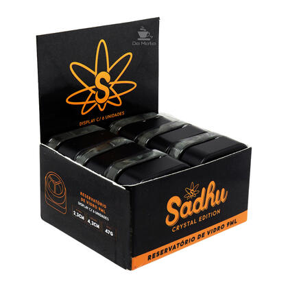 Caixa de Slick Vidro Sadhu Transparente 9ml C/3 Divisórias — Container Slick na Da Mata