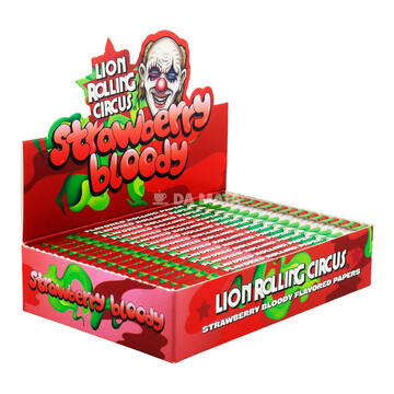 Caixa de Seda Lion Rolling Circus Brasil Edition Sabor Morango King Size