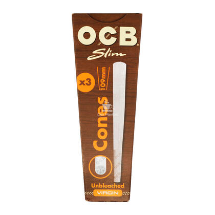 Cones OCB Slim Unbleached Pré-Enrolados
