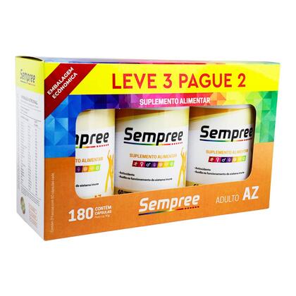 Kit Multi Vitaminico AZ Sempree - 180 Capsulas — Gomas na Da Mata