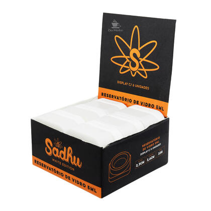 Caixa de Slick de Vidro Sadhu Branco 5ml — Container Slick na Da Mata