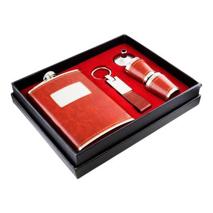 Kit de Cantil Metal 267ml C/ Acessórios — Cantil na Da Mata