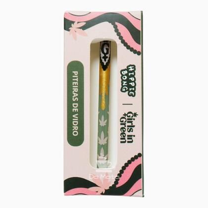 Piteira Hippie Bong Girls in Green Haila Martins 5mm — Piteiras na Da Mata