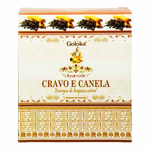 Incenso Indiano Goloka Cascata Cravo e Canela – Da Mata