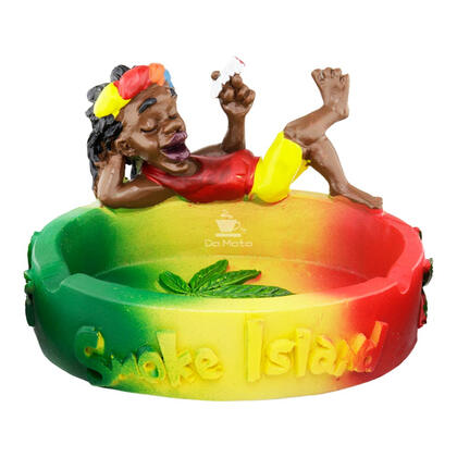 Cinzeiro de Resina Reggae Smoke Island — Cinzeiro na Da Mata