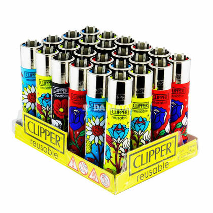 Caixa de Isqueiro Clipper Fall Flowers — Isqueiro Clipper na Da Mata