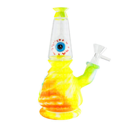 Bong de Silicone e Vidro Eye Tie-Dye 18cm — Da Mata