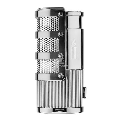 Maçarico Premium de Metal Hit Grid Silver — Isqueiro maçarico na Da Mata
