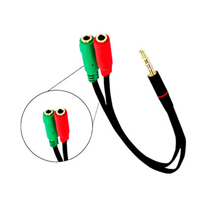 Cabo Adaptador Headset para Fone 2 P2 Fêmea X 1 P2 Macho — Adaptador na Da Mata
