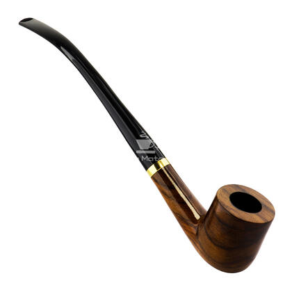 Cachimbo Churchwarden Dourado 20cm — Cachimbos na Da Mata
