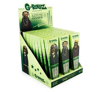 Caixa de Cone Pré-Enrolados G-Rollz King Size Pets Rock